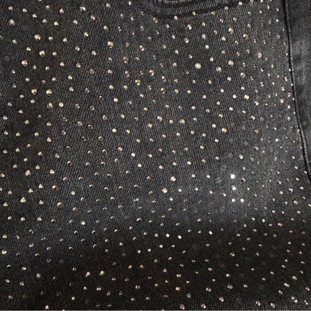 Forever 21 Straight Leg black jeans with rhinestone front - Picture 5 of 9